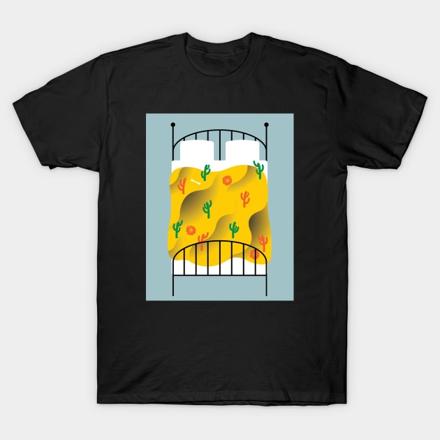 Desert bed T-Shirt by Neil Webb | Illustrator